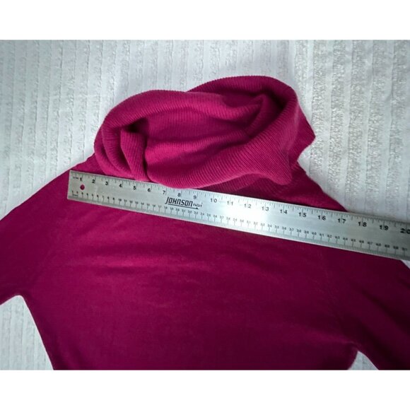 Patagonia Women's Large Wool Blend Cowl Neck Sweater Pullover Drape Knit Magenta - Picture 5 of 8